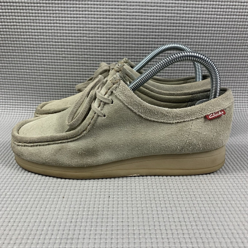 Clarks Women's Shoes Size 6.5 Sand Suede Leather Lace-up Shoes